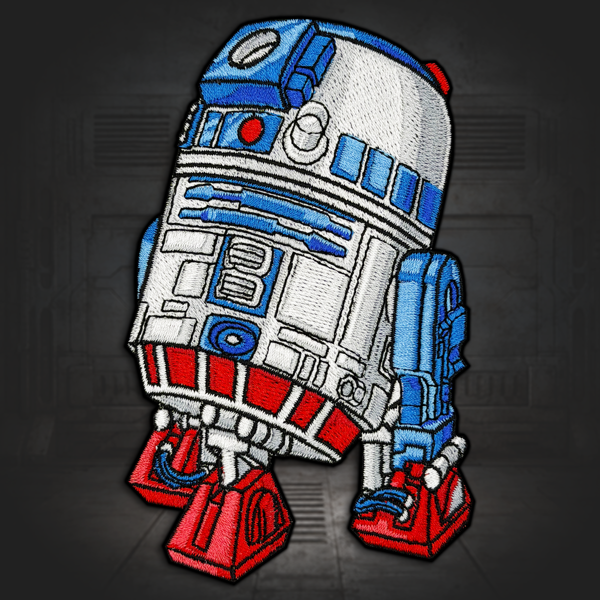robot in red white and blue
