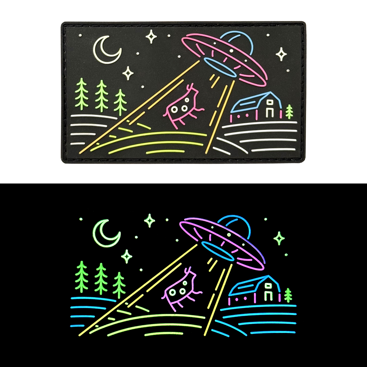 Neon Cow Abduction 🛸