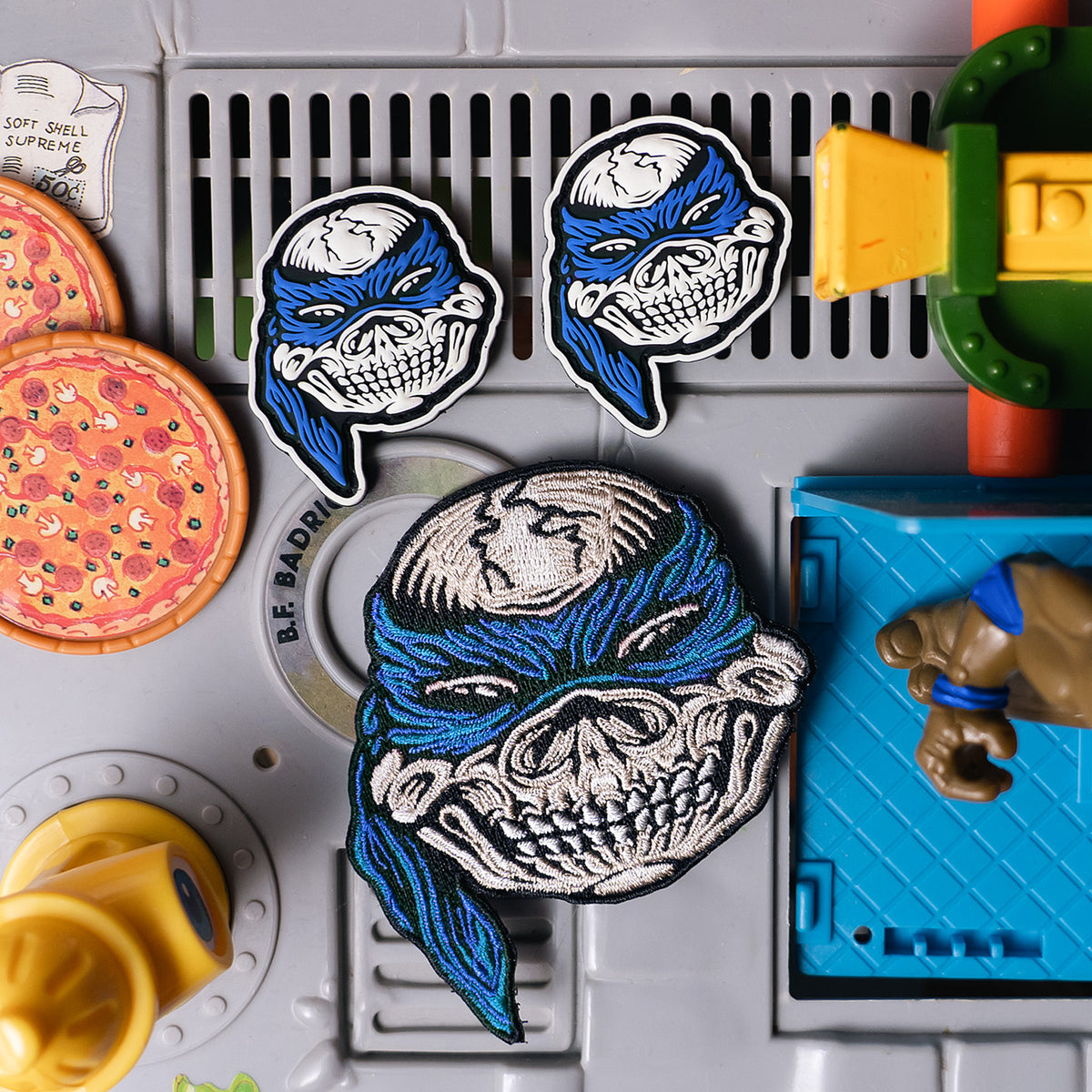 Ninja Skull Leo Patches 🐢