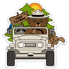 Smokey Bear FJ40 Sticker - GZila Designs